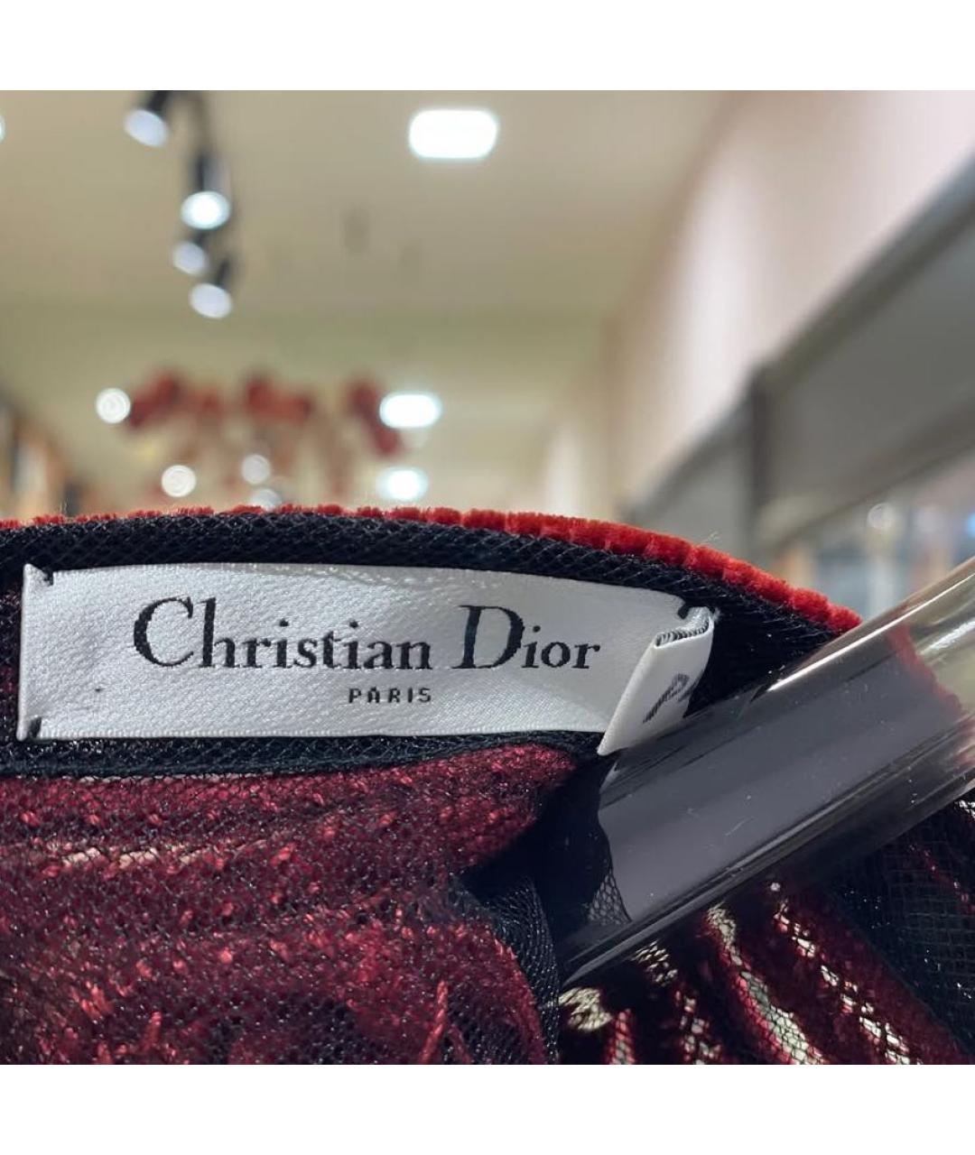 CHRISTIAN DIOR Красное коктейльное платье, фото 6