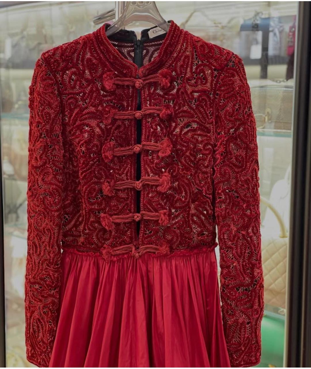 CHRISTIAN DIOR Красное коктейльное платье, фото 8