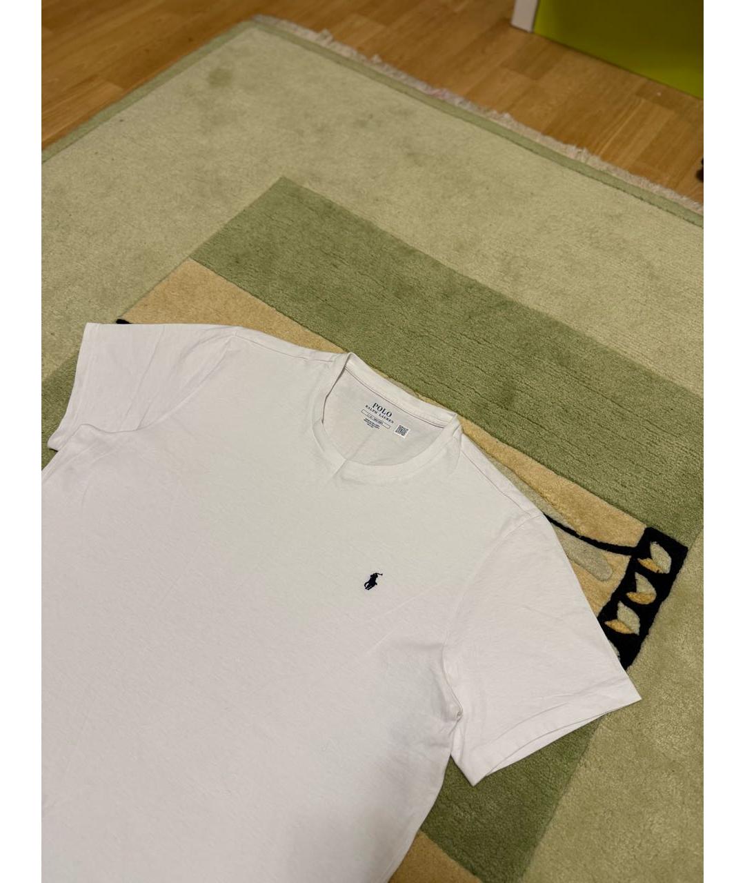 POLO RALPH LAUREN Белая хлопковая футболка, фото 3