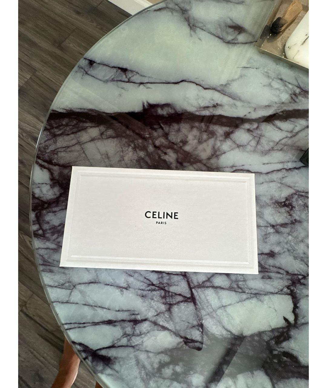 CELINE Золотые металлические солнцезащитные очки, фото 4