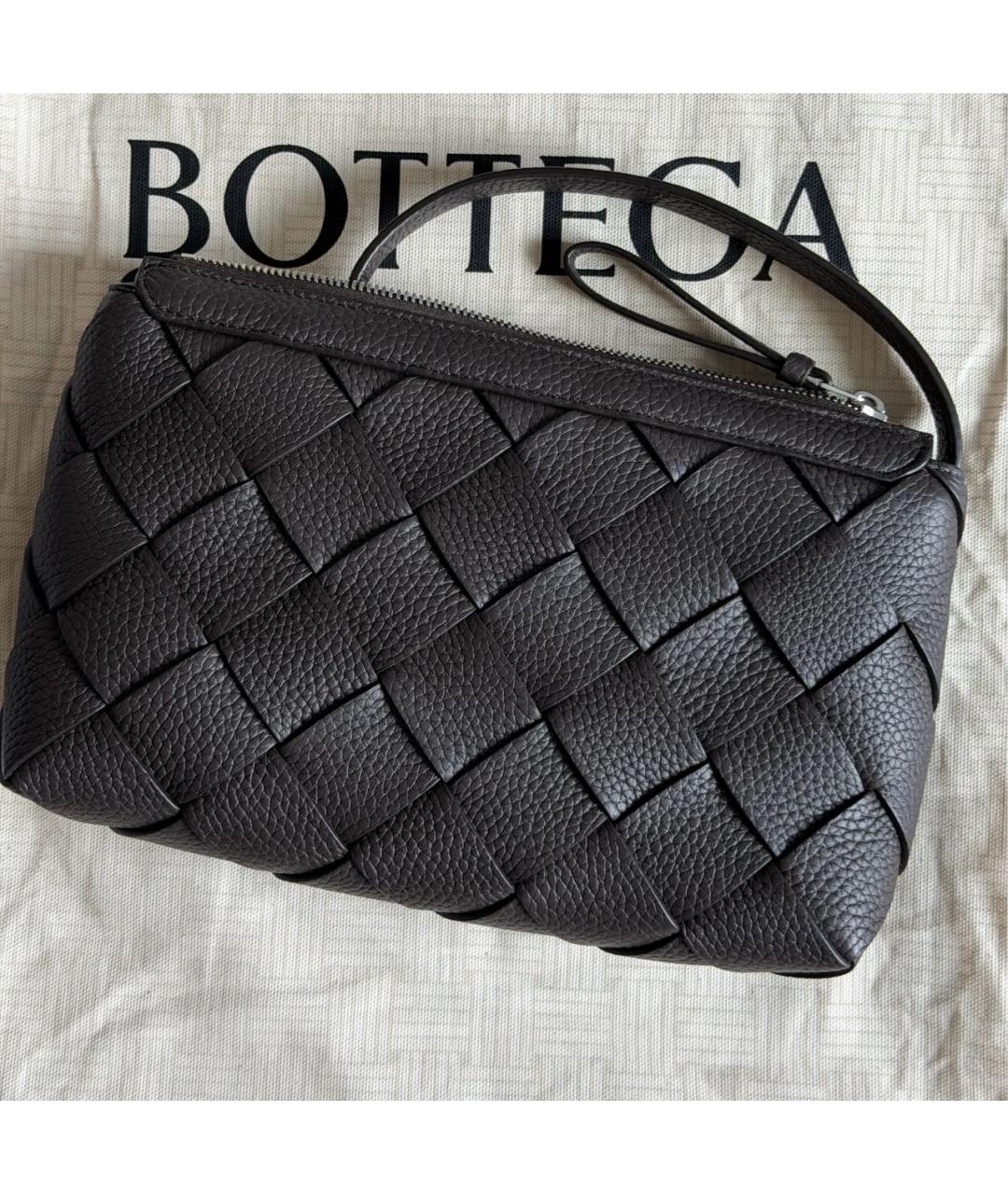 BOTTEGA VENETA Коричневая кожаная сумка на плечо, фото 7