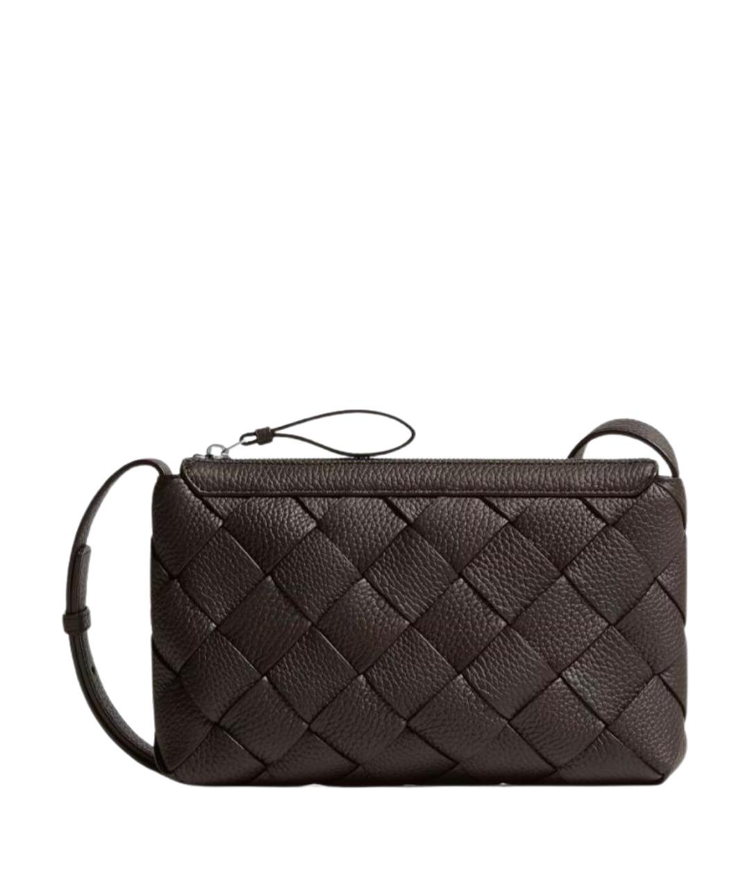 BOTTEGA VENETA Коричневая кожаная сумка на плечо, фото 1