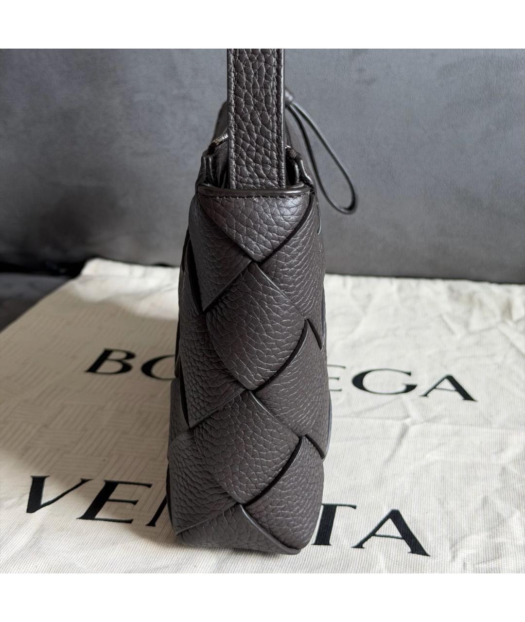 BOTTEGA VENETA Коричневая кожаная сумка на плечо, фото 6