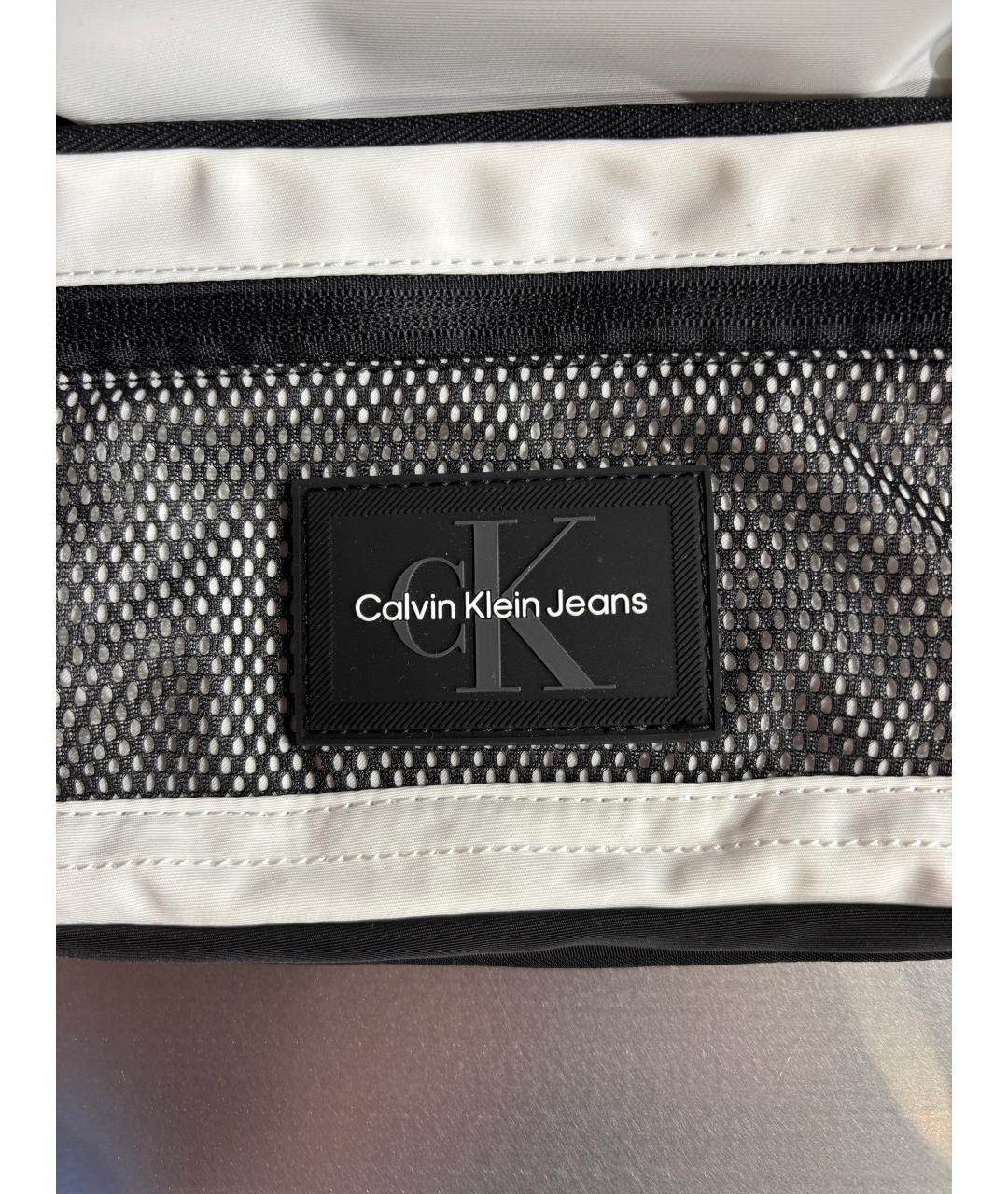 CALVIN KLEIN Белая синтетическая поясная сумка, фото 7