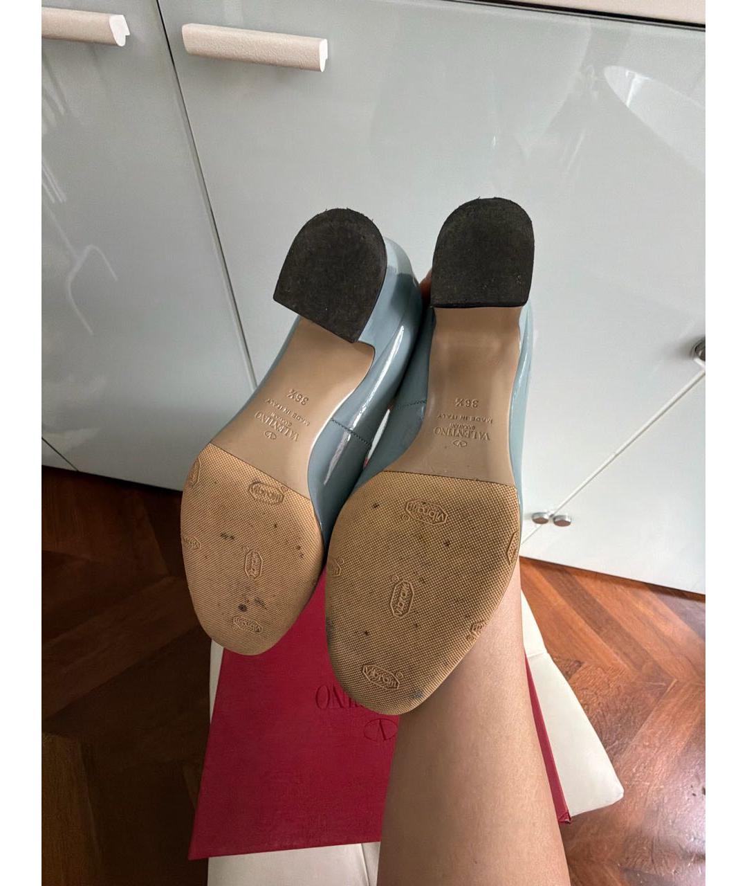 VALENTINO Голубые туфли из лакированной кожи, фото 8