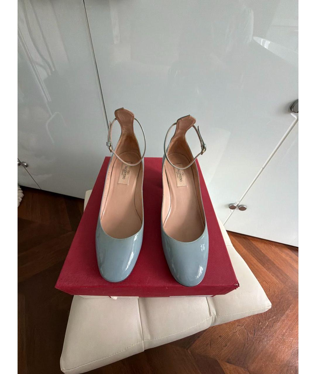 VALENTINO Голубые туфли из лакированной кожи, фото 2