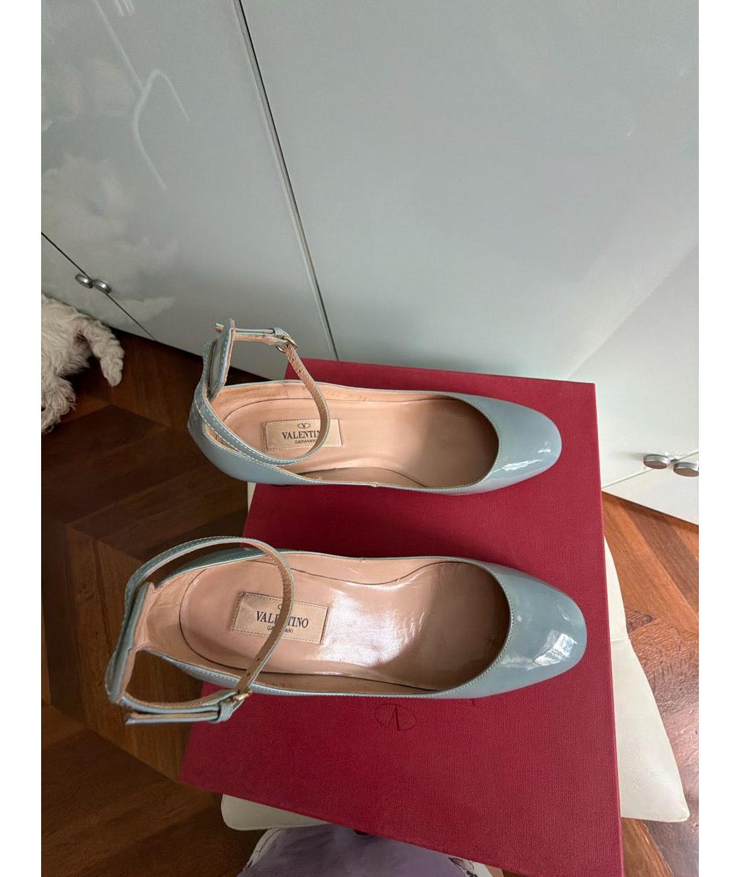 VALENTINO Голубые туфли из лакированной кожи, фото 7