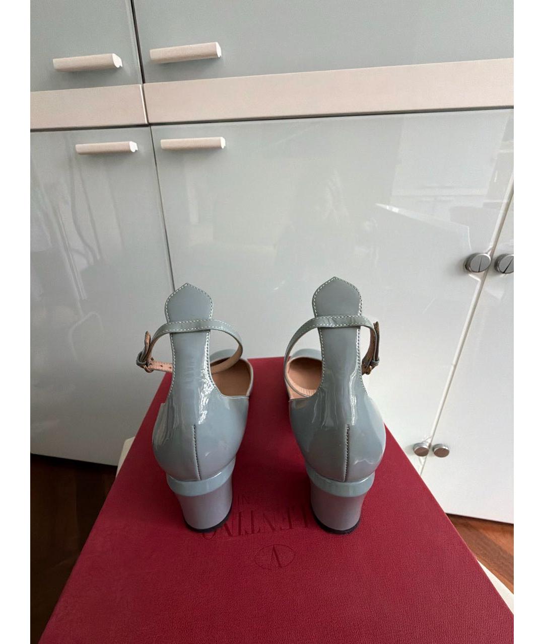 VALENTINO Голубые туфли из лакированной кожи, фото 3