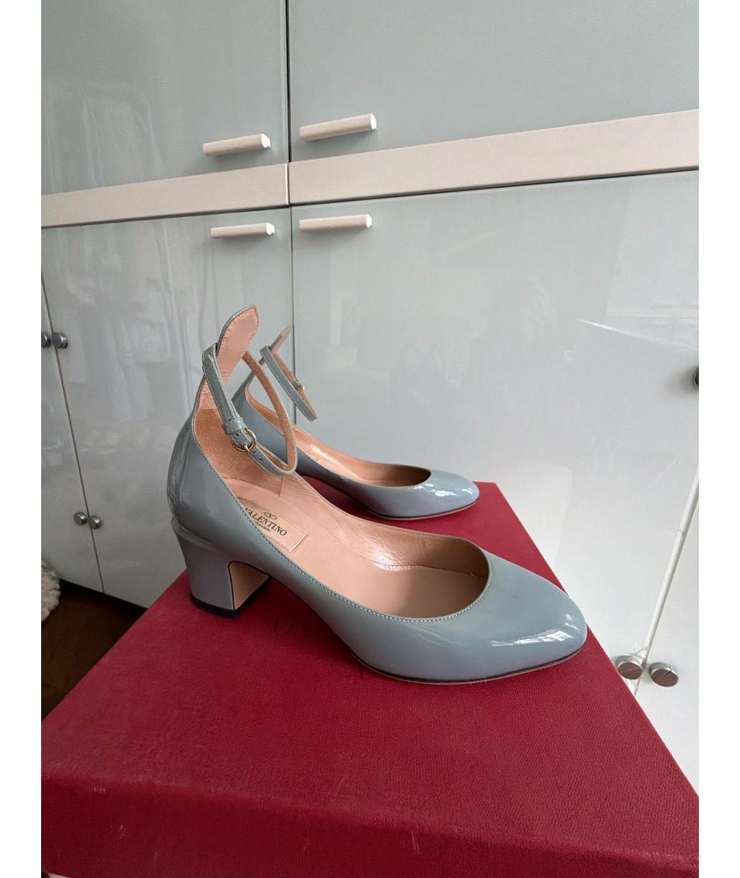 VALENTINO Голубые туфли из лакированной кожи, фото 6