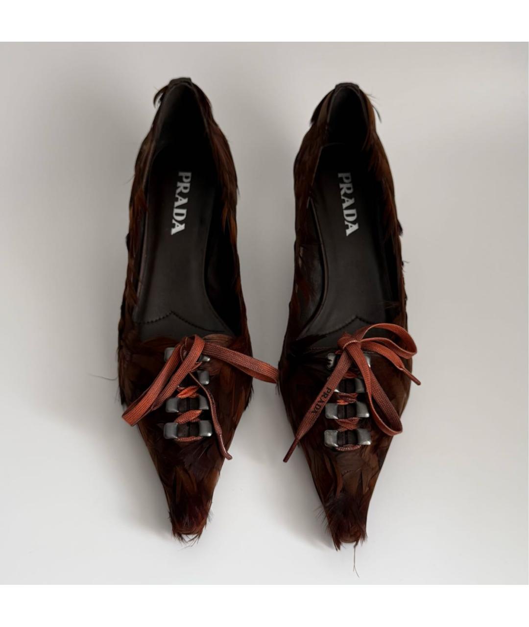PRADA Коричневые туфли, фото 2