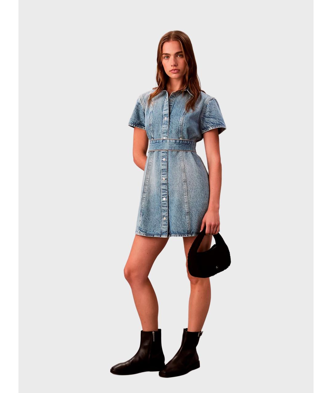 CALVIN KLEIN Черная синтетическая сумка с короткими ручками, фото 2