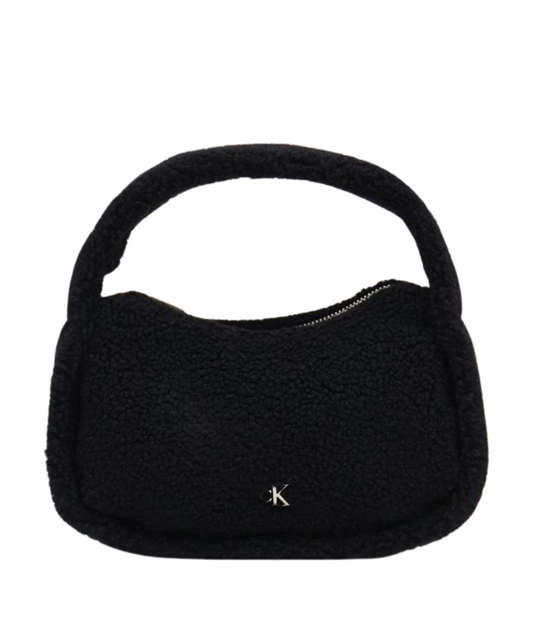 CALVIN KLEIN Черная синтетическая сумка с короткими ручками, фото 1
