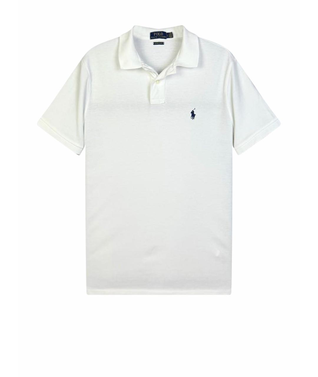 POLO RALPH LAUREN Белое хлопковое поло с коротким рукавом, фото 1