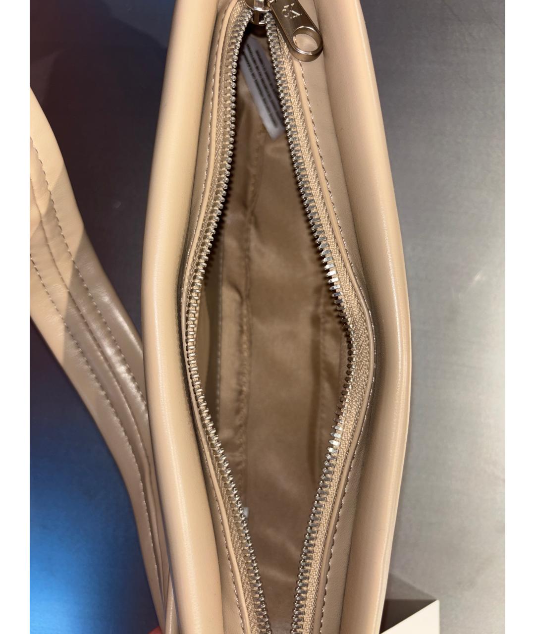 CALVIN KLEIN Бежевая сумка с короткими ручками из искусственной кожи, фото 8
