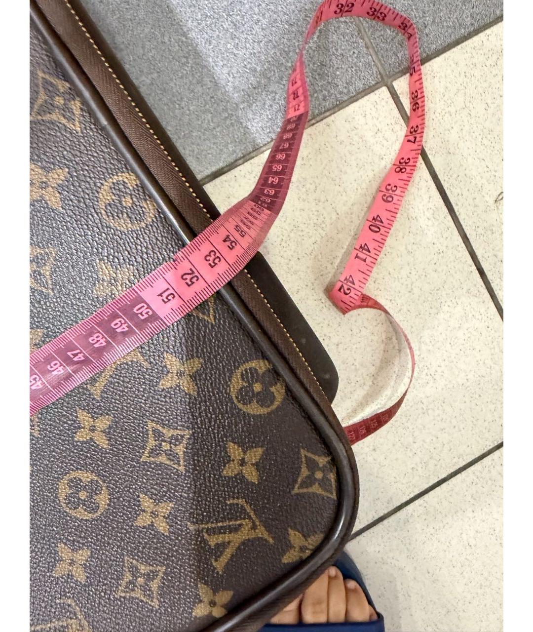 LOUIS VUITTON Коричневый чемодан из канвы, фото 8