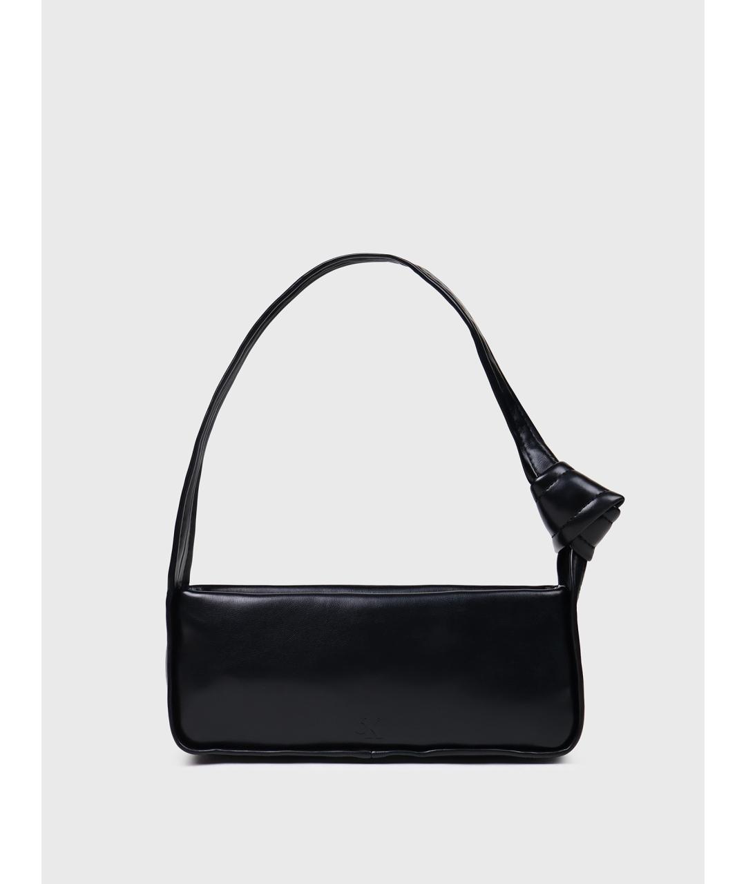 CALVIN KLEIN Черная сумка с короткими ручками из искусственной кожи, фото 9