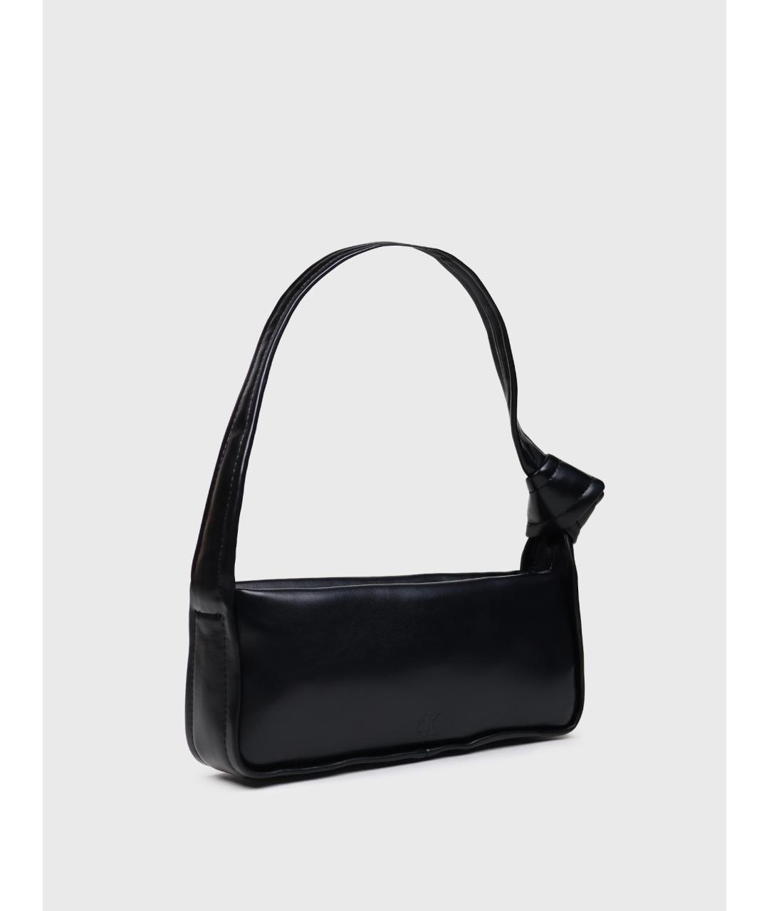 CALVIN KLEIN Черная сумка с короткими ручками из искусственной кожи, фото 2
