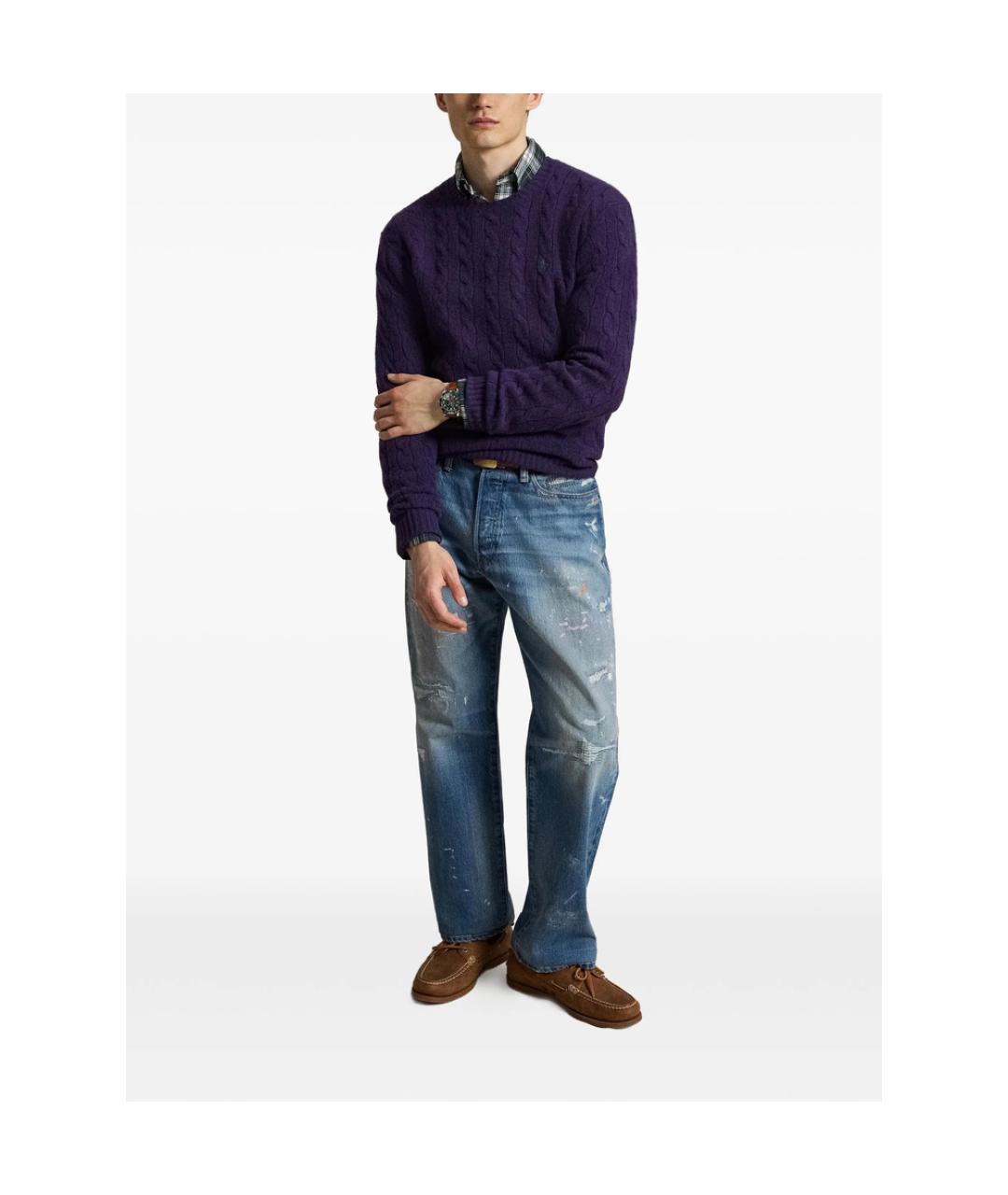 RALPH LAUREN Фиолетовый кашемировый джемпер / свитер, фото 2