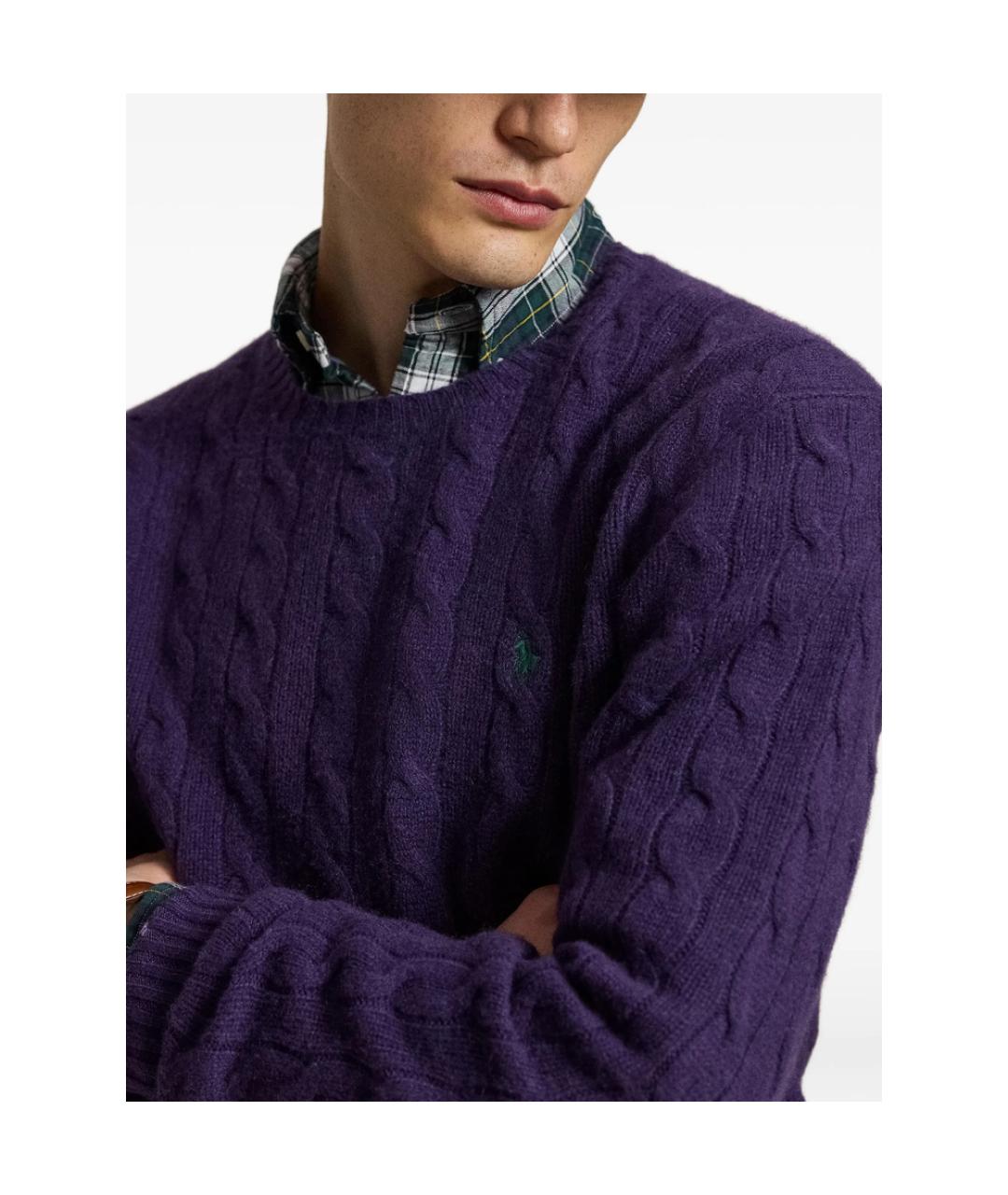 RALPH LAUREN Фиолетовый кашемировый джемпер / свитер, фото 3