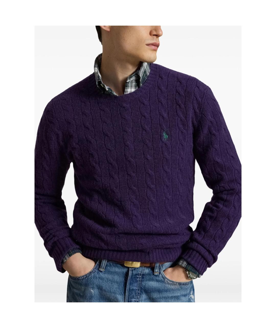 RALPH LAUREN Фиолетовый кашемировый джемпер / свитер, фото 5