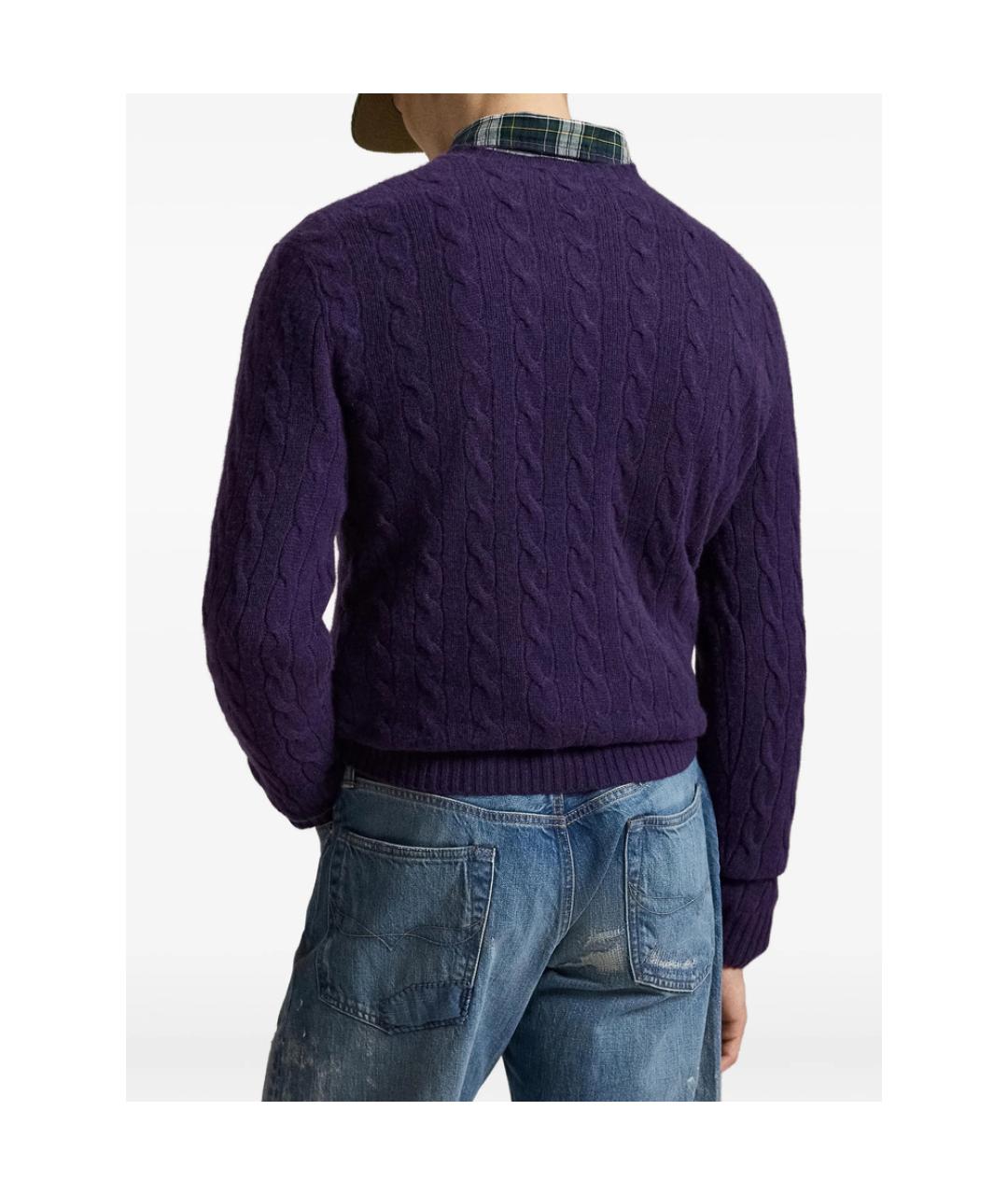 RALPH LAUREN Фиолетовый кашемировый джемпер / свитер, фото 4