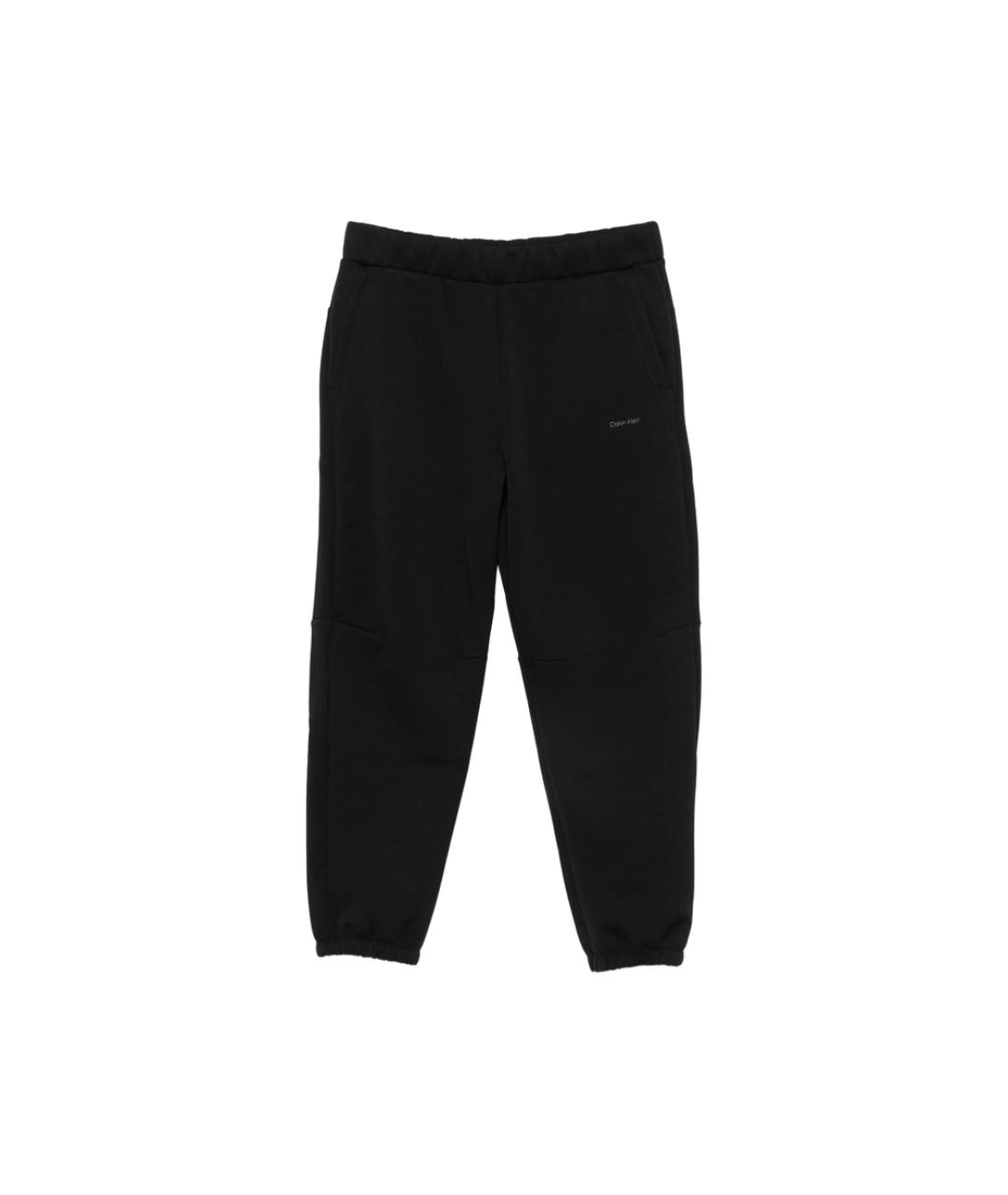 CALVIN KLEIN Черные полиэстеровые повседневные брюки, фото 1