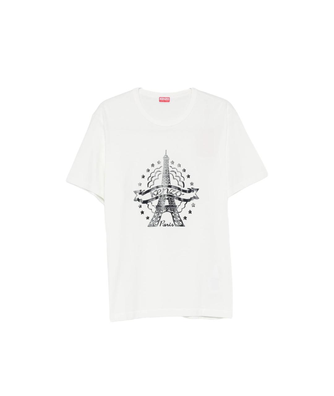 KENZO Белая хлопковая футболка, фото 1