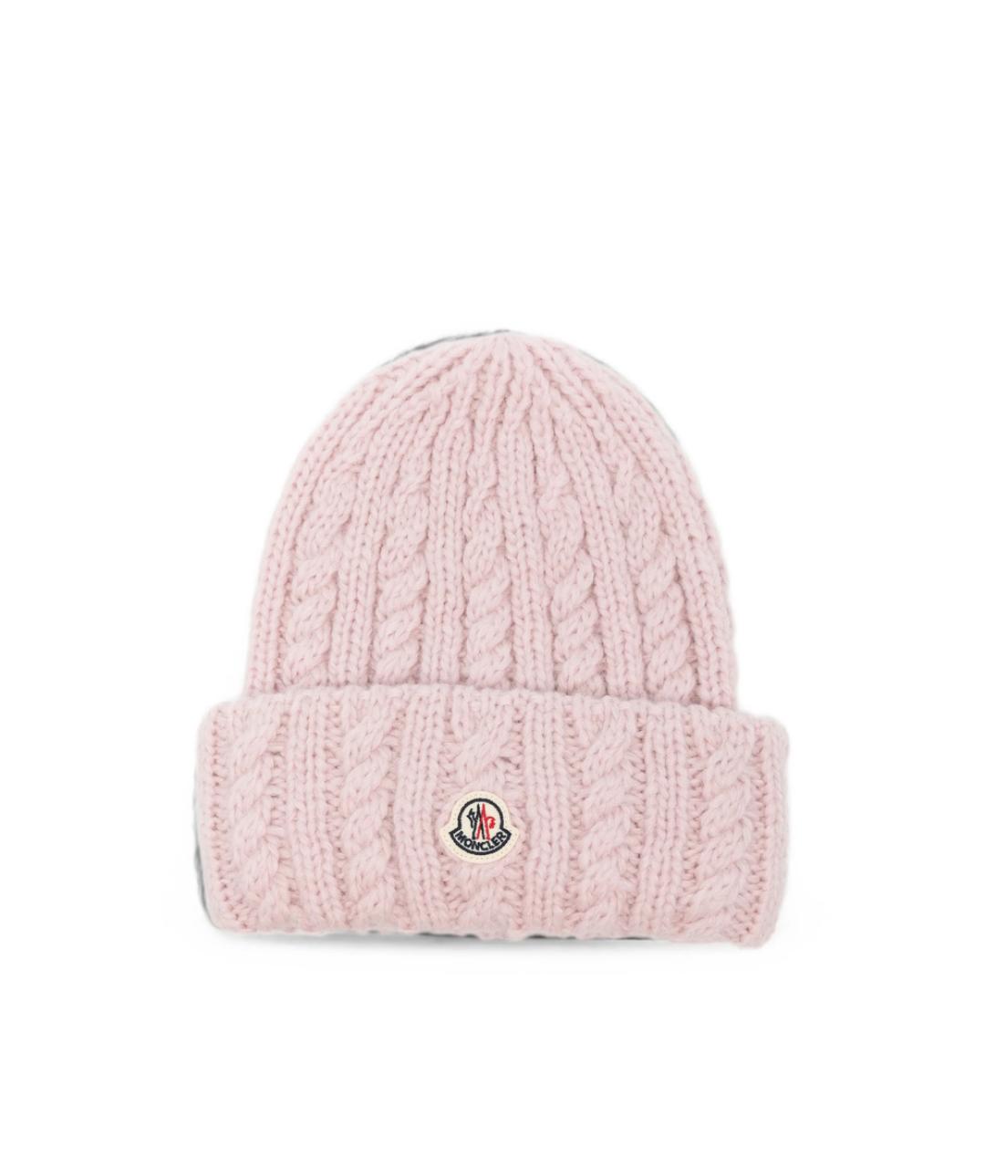 MONCLER Розовая шапка, фото 1