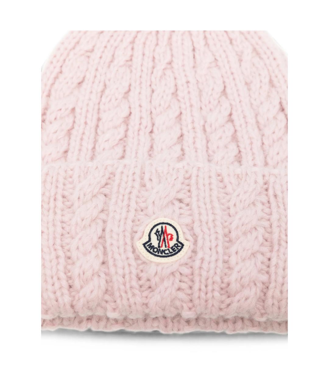 MONCLER Розовая шапка, фото 2