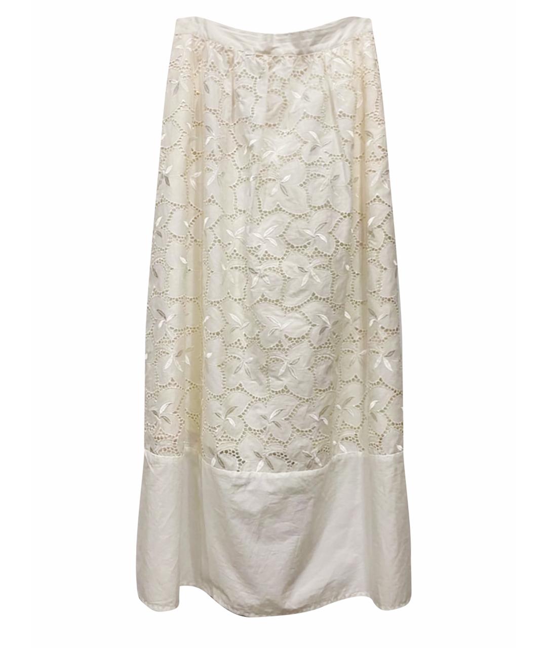 MAX&CO Белая кружевная юбка миди, фото 1