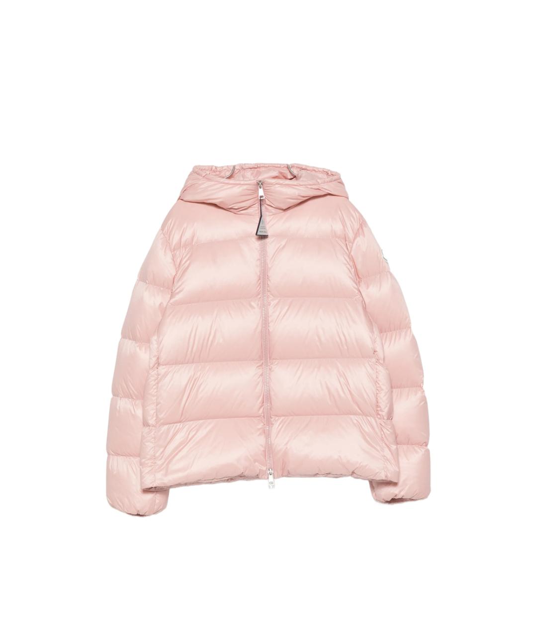 MONCLER Розовая полиамидовая куртка, фото 1