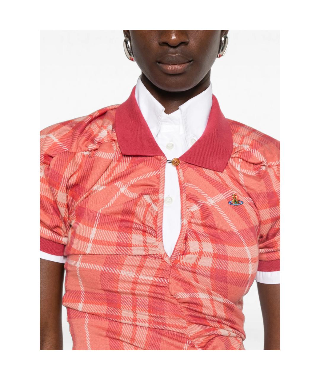 VIVIENNE WESTWOOD Красное хлопковое повседневное платье, фото 2
