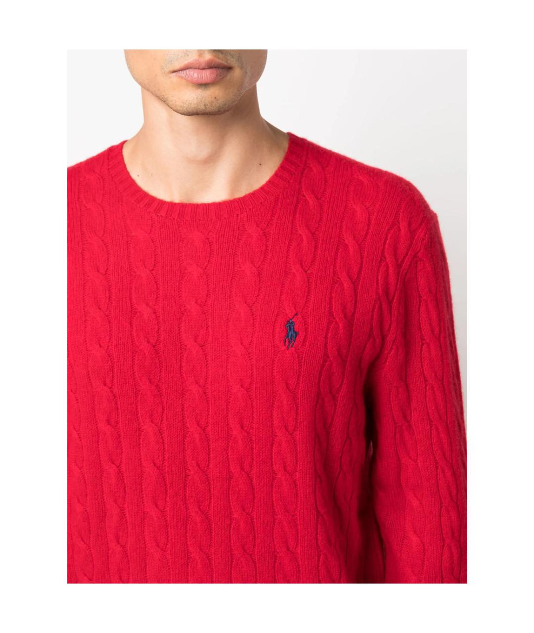 RALPH LAUREN Красный кашемировый джемпер / свитер, фото 3