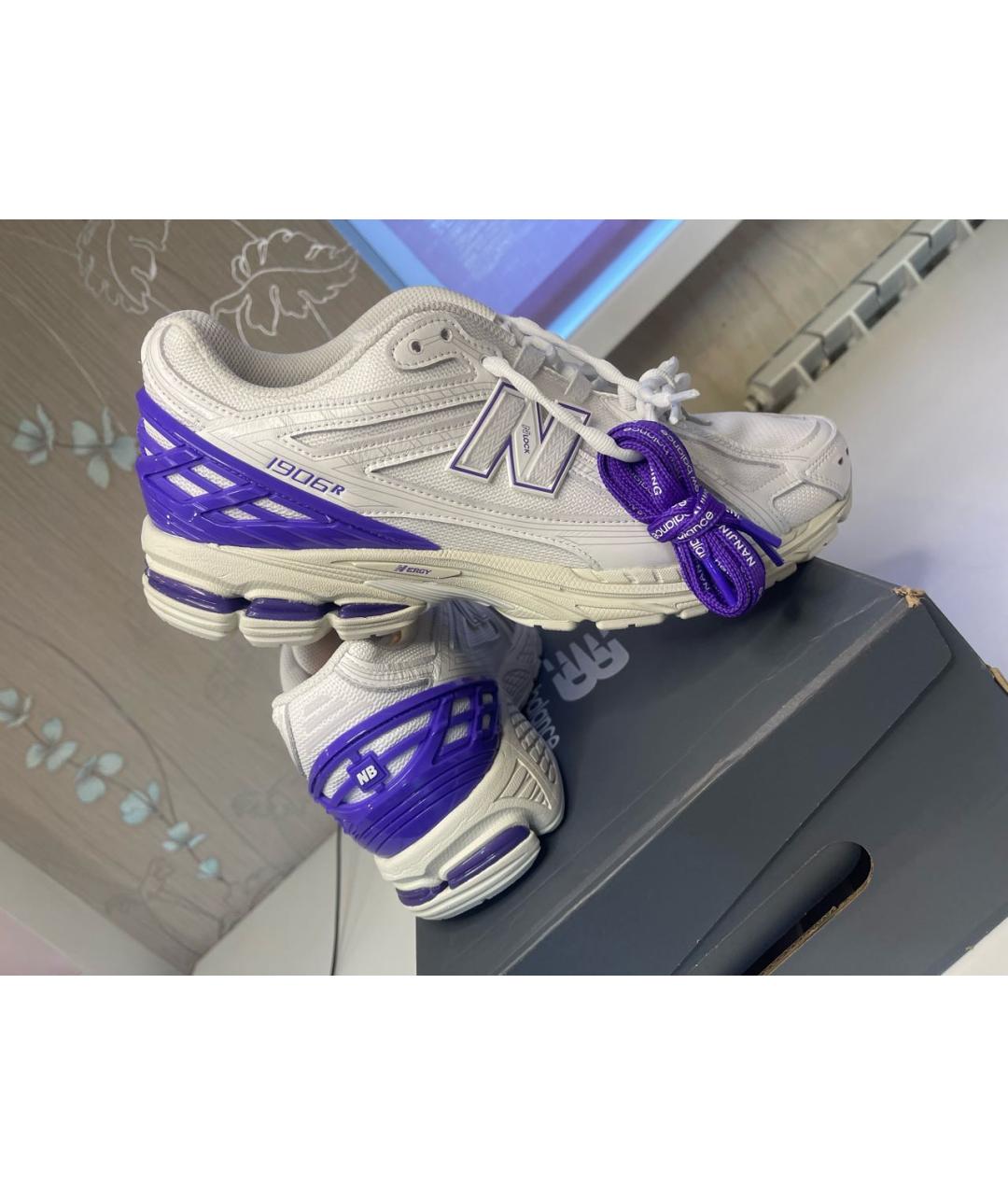 NEW BALANCE Белые текстильные низкие кроссовки / кеды, фото 6