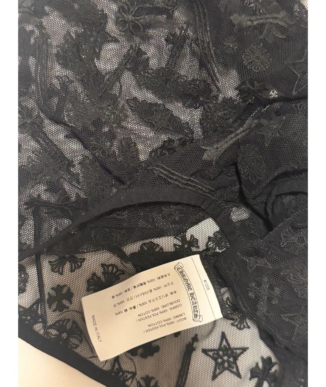 CHROME HEARTS Черное полиэстеровое боди, фото 7