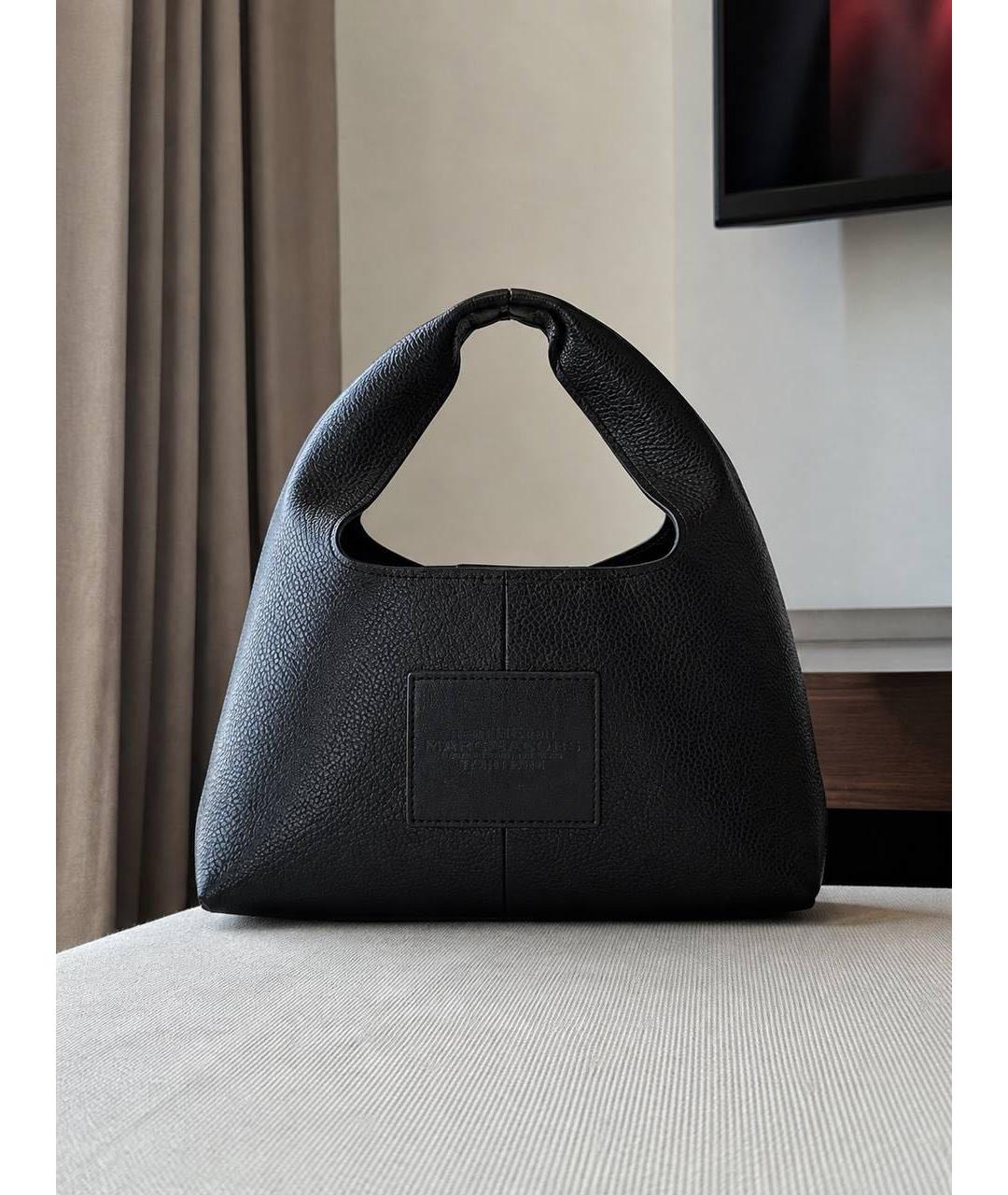 MARC JACOBS Черная кожаная сумка с короткими ручками, фото 2