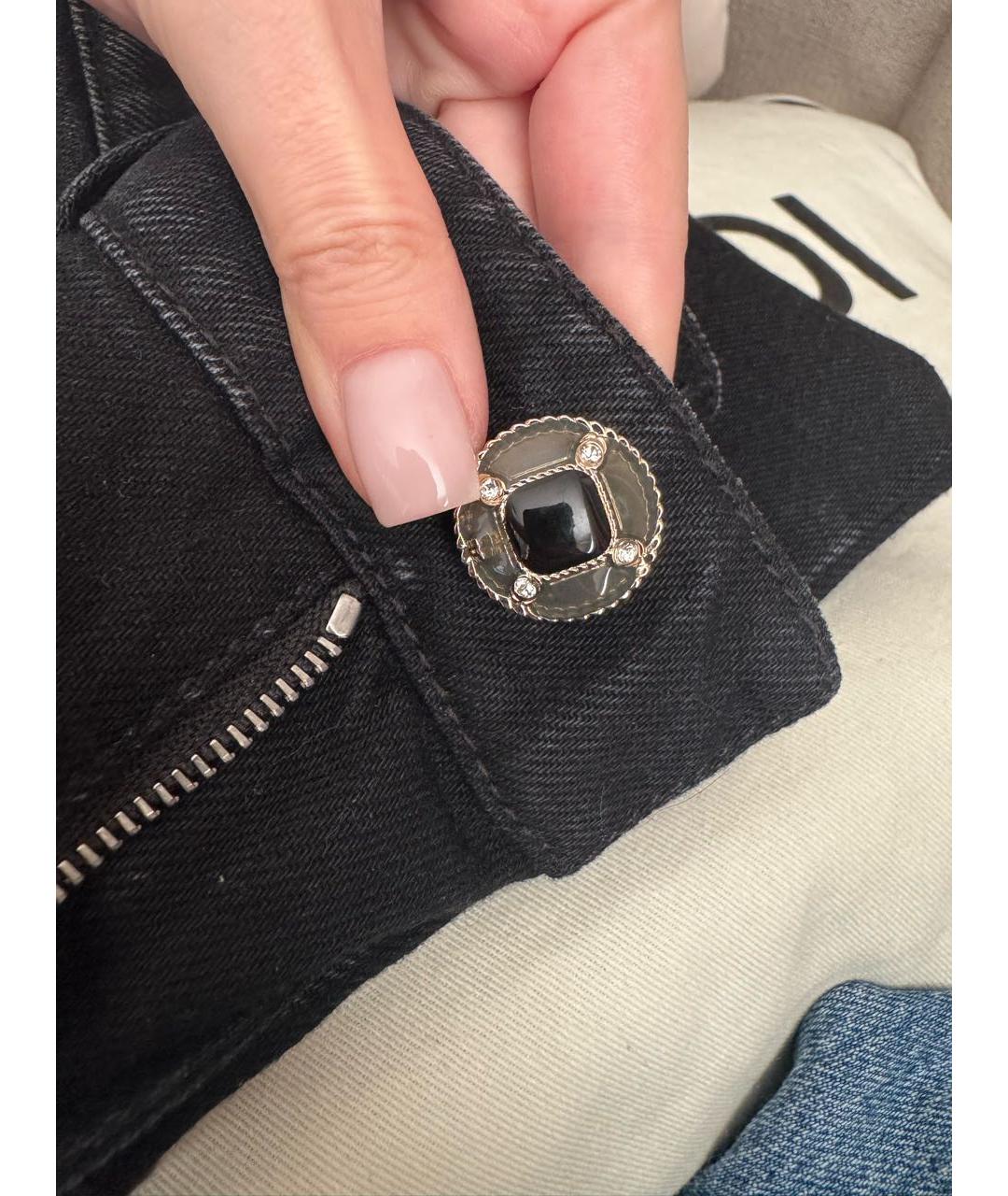 CHANEL Антрацитовые хлопковые прямые джинсы, фото 3