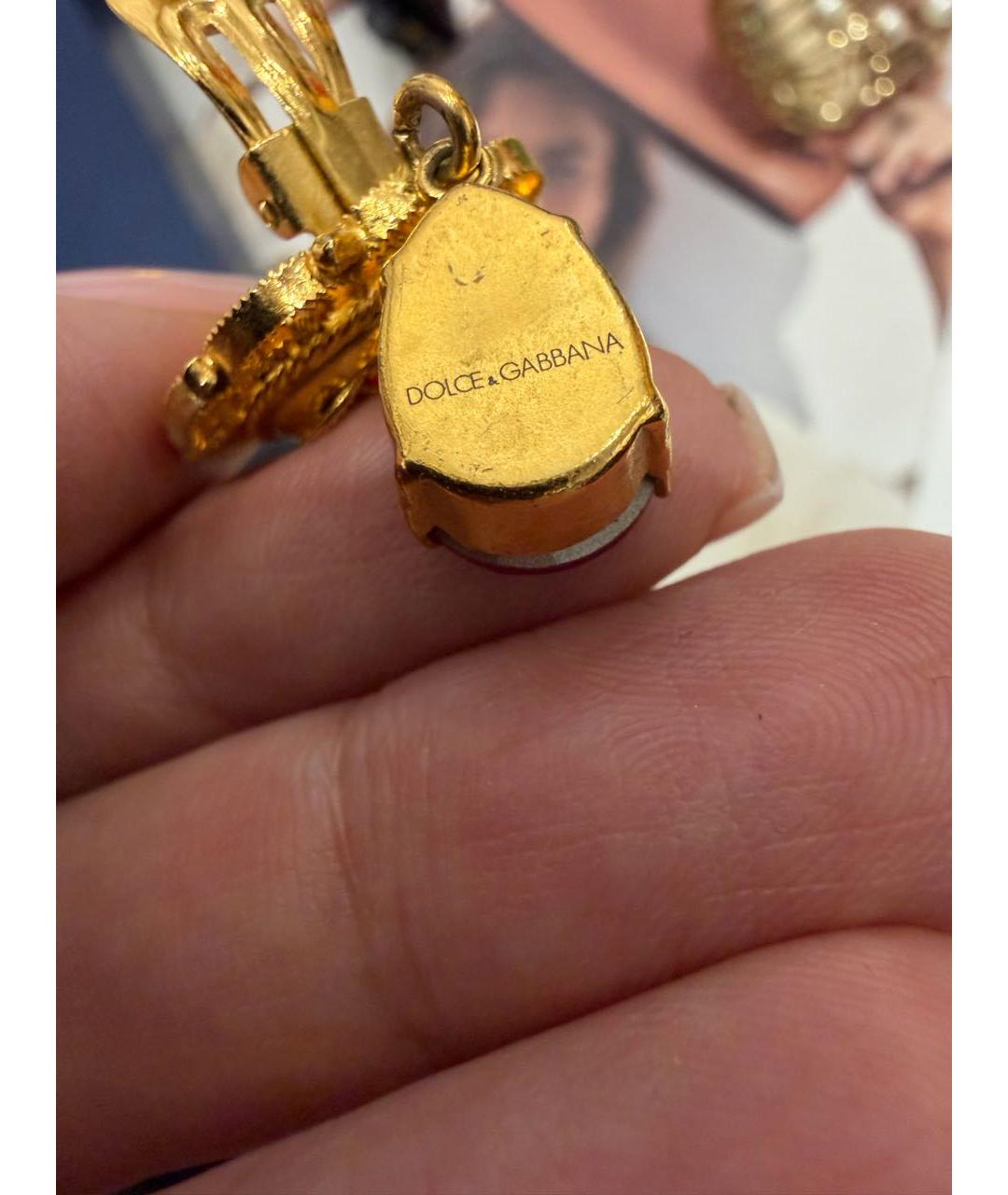 DOLCE&GABBANA Золотые серьги, фото 4