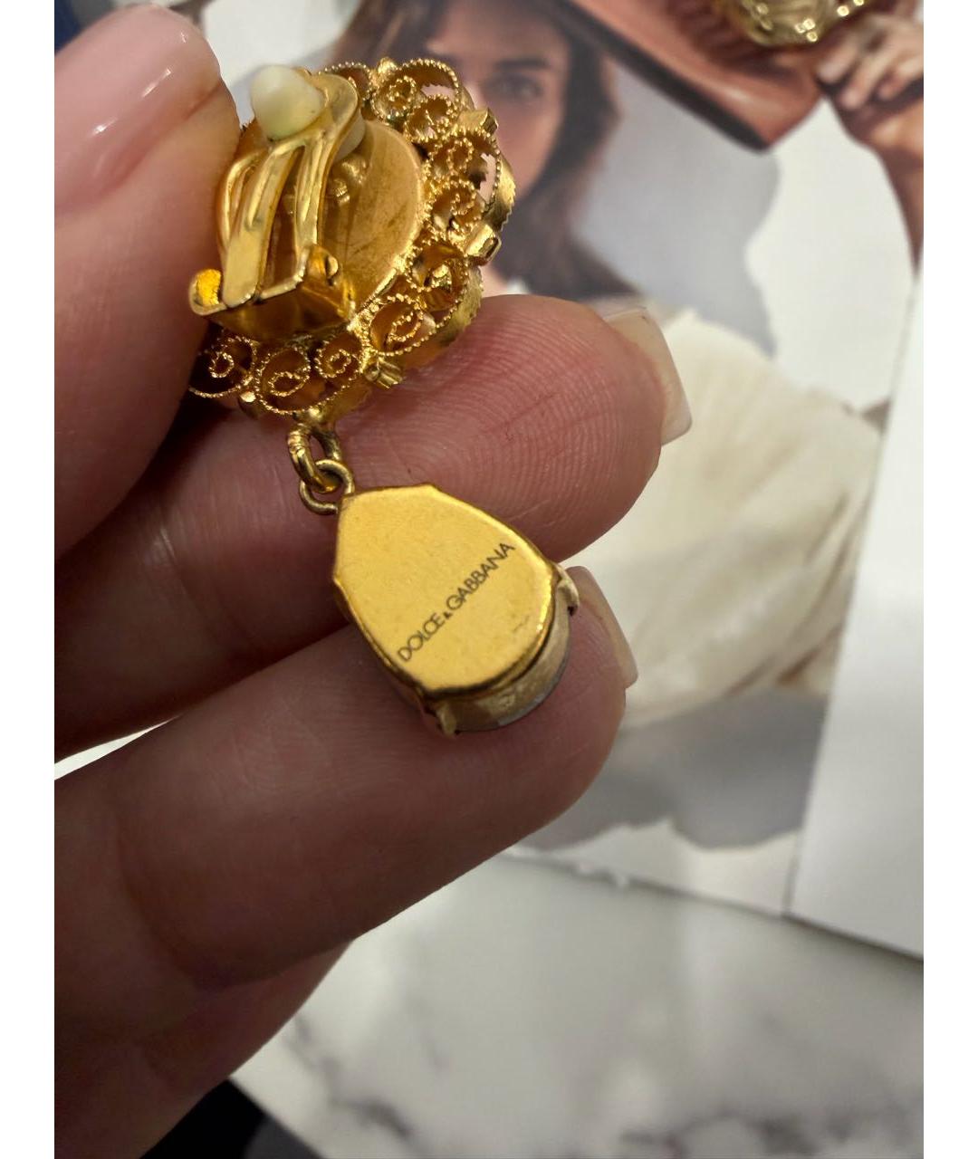 DOLCE&GABBANA Золотые серьги, фото 5