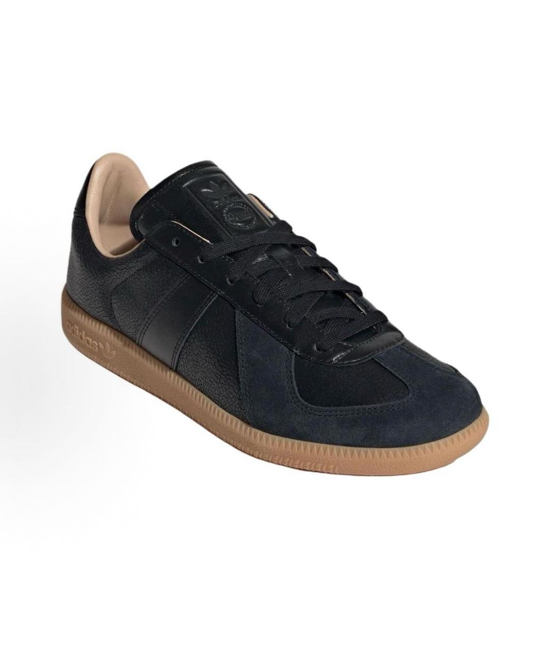 ADIDAS Черные кожаные кроссовки, фото 4