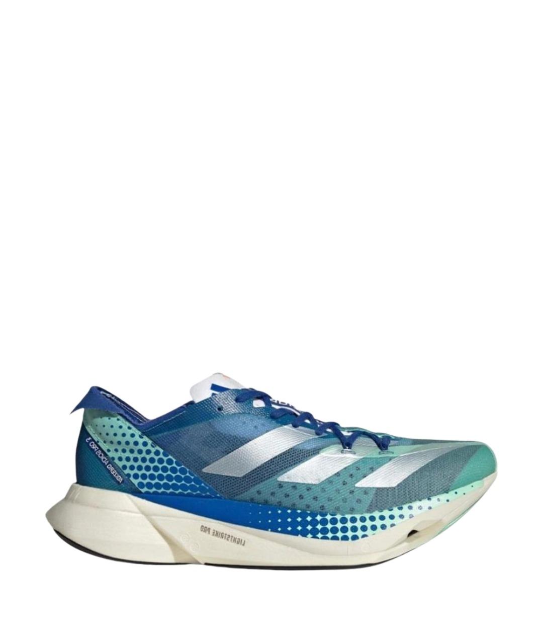 ADIDAS Синие текстильные кроссовки, фото 1