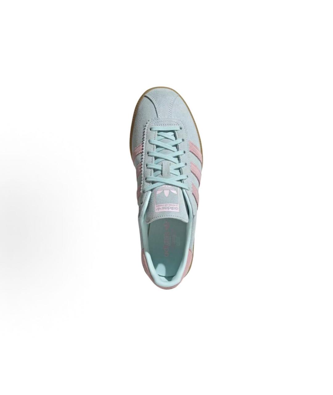 ADIDAS Голубые замшевые кроссовки, фото 3