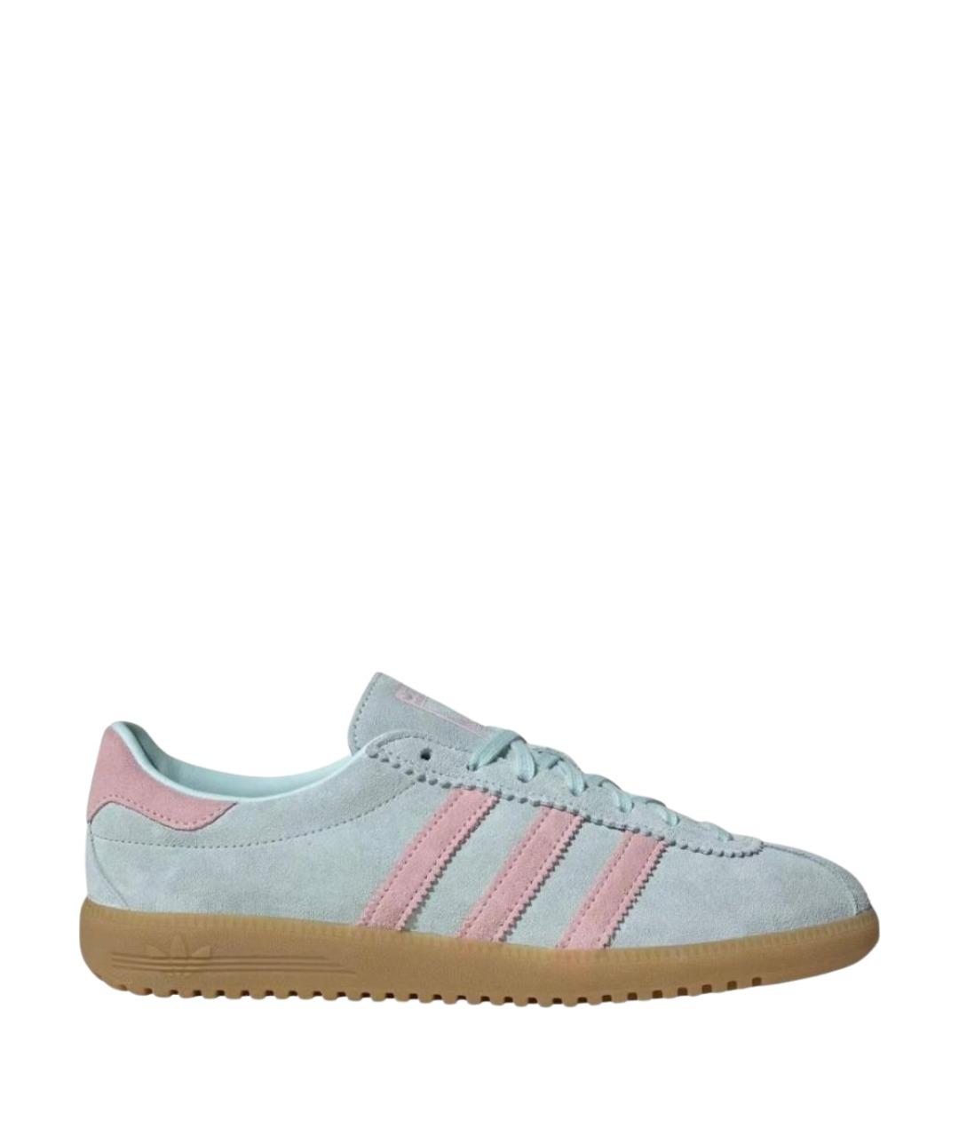 ADIDAS Голубые замшевые кроссовки, фото 1