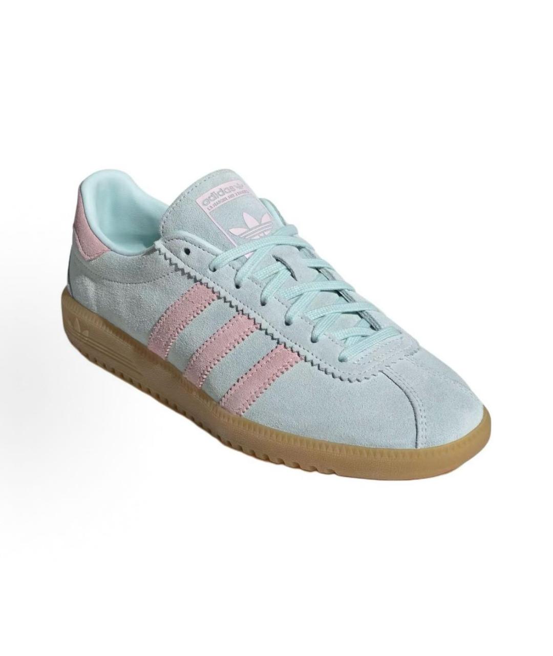 ADIDAS Голубые замшевые кроссовки, фото 2