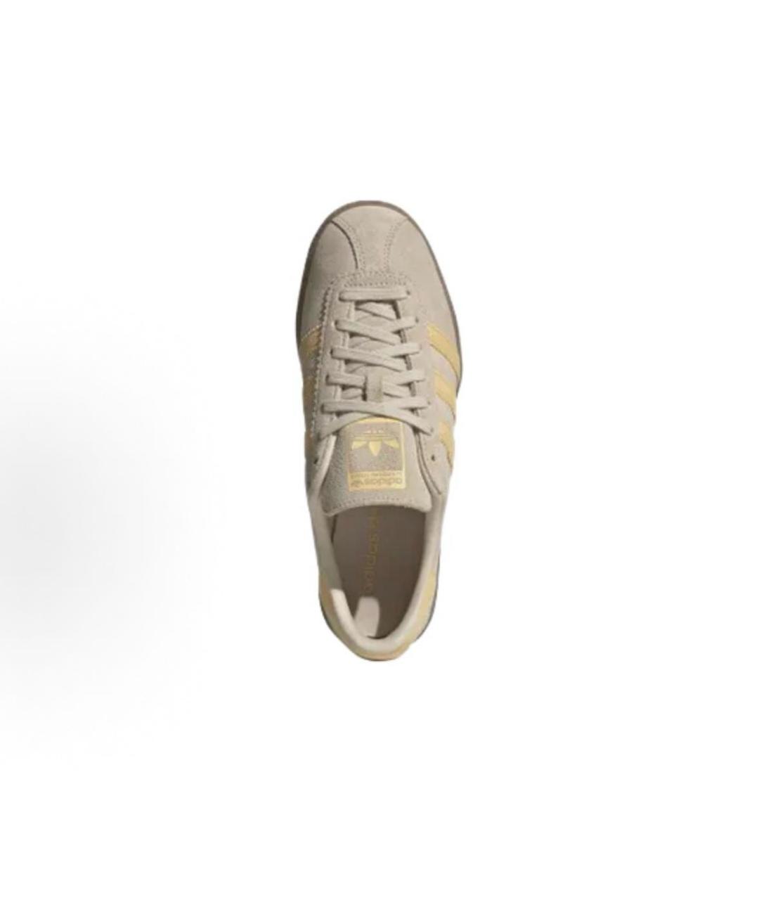 ADIDAS Бежевые замшевые кроссовки, фото 3