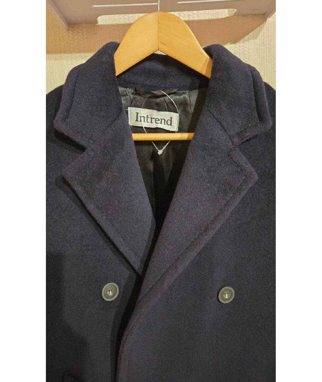 MAX MARA Темно-синее шерстяное пальто, фото 5