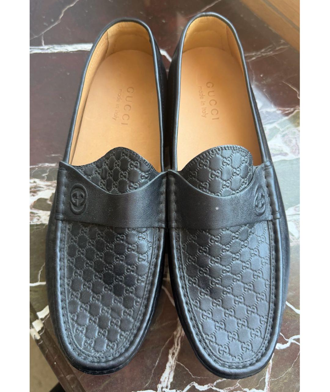 GUCCI Черные кожаные мокасины, фото 2