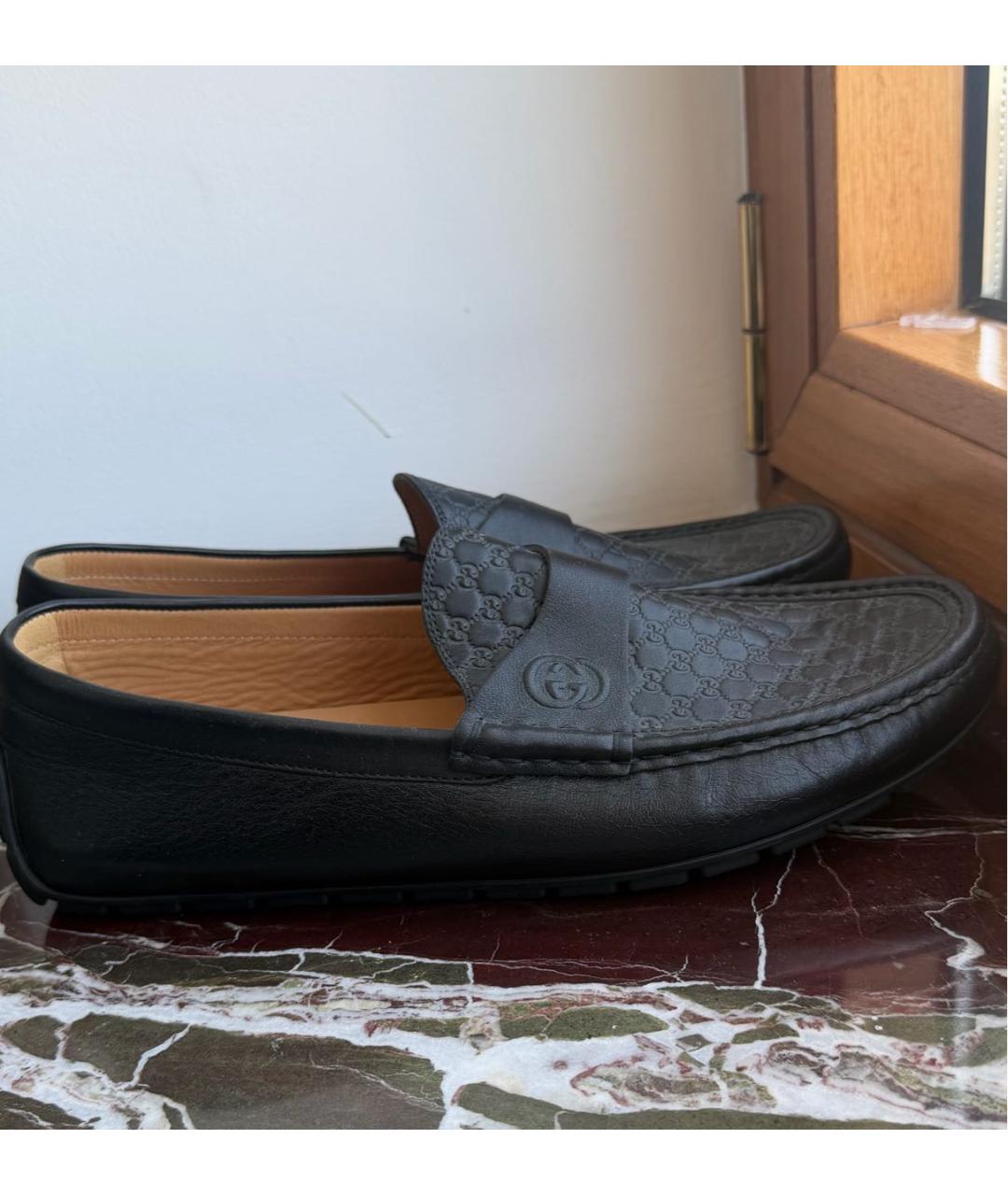 GUCCI Черные кожаные мокасины, фото 4