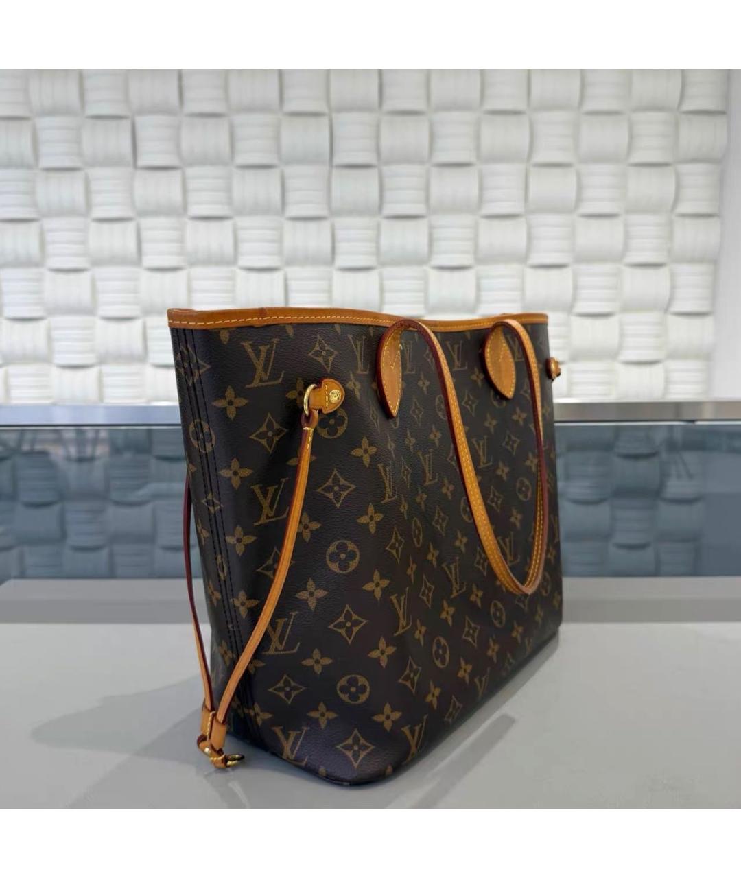 LOUIS VUITTON Коричневая сумка тоут из канвы, фото 2