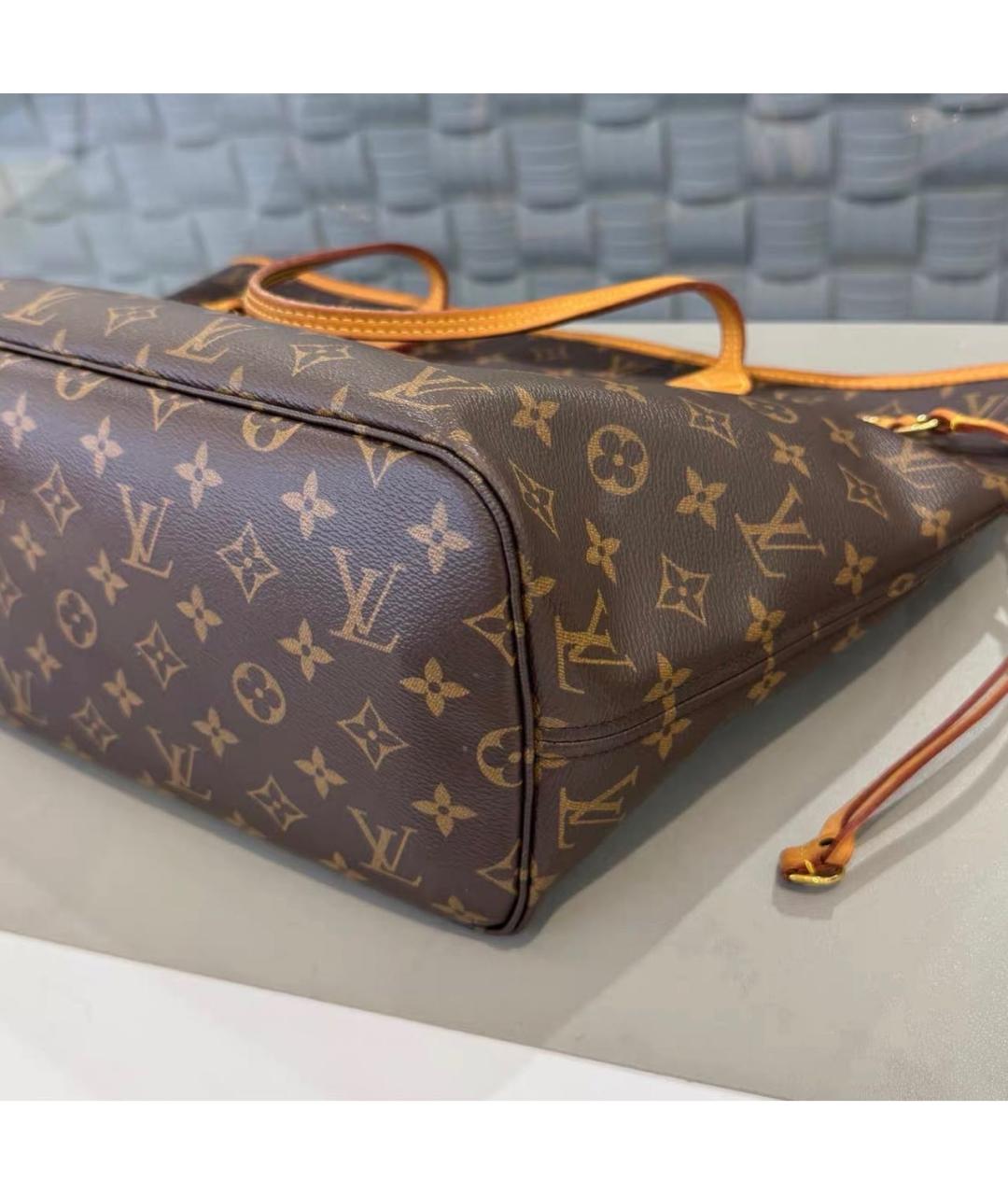 LOUIS VUITTON Коричневая сумка тоут из канвы, фото 6